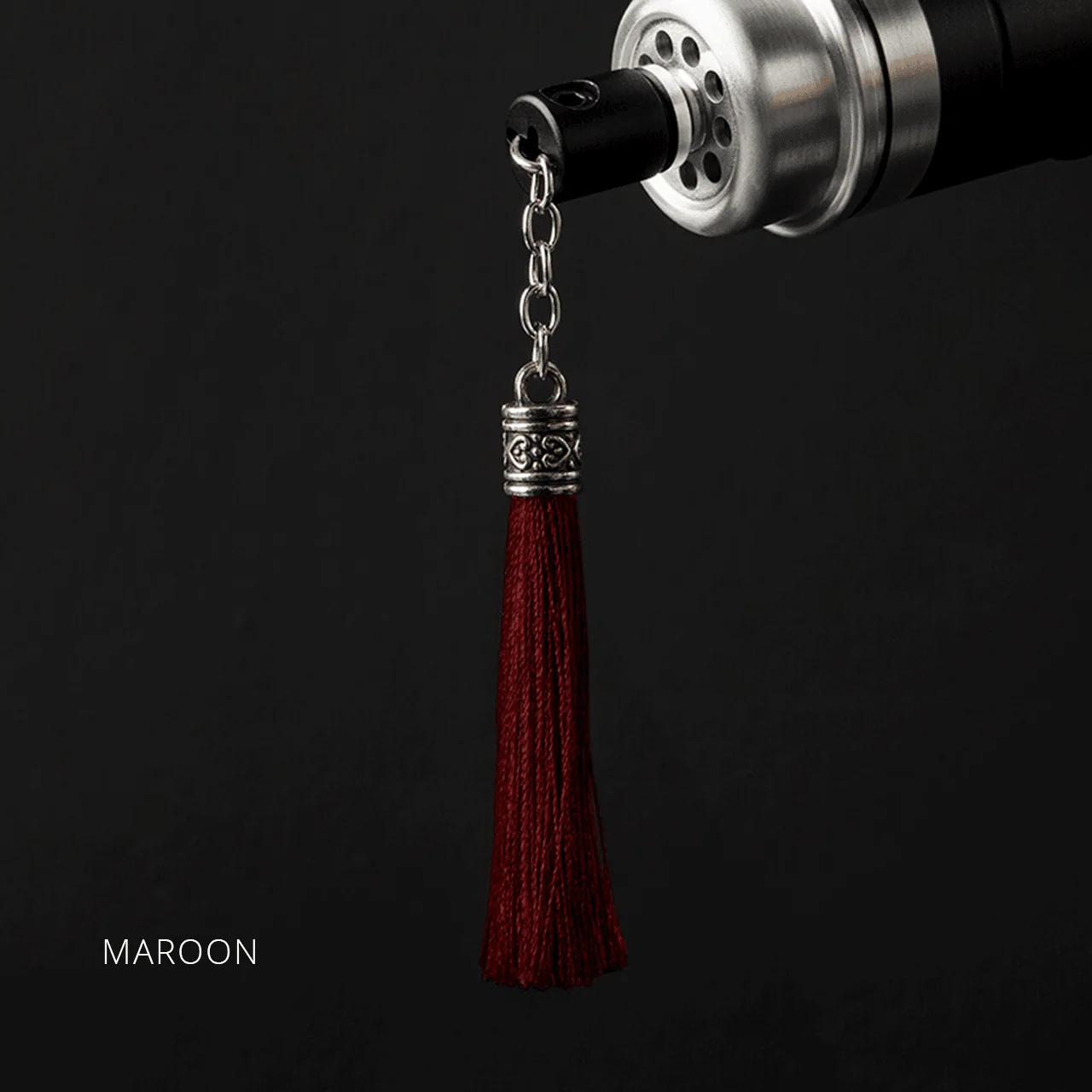 Ornate Tassel Silver Black - Image 3