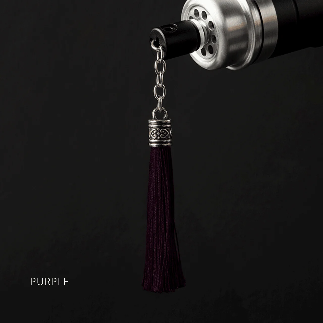 Ornate Tassel Silver Black - Image 6