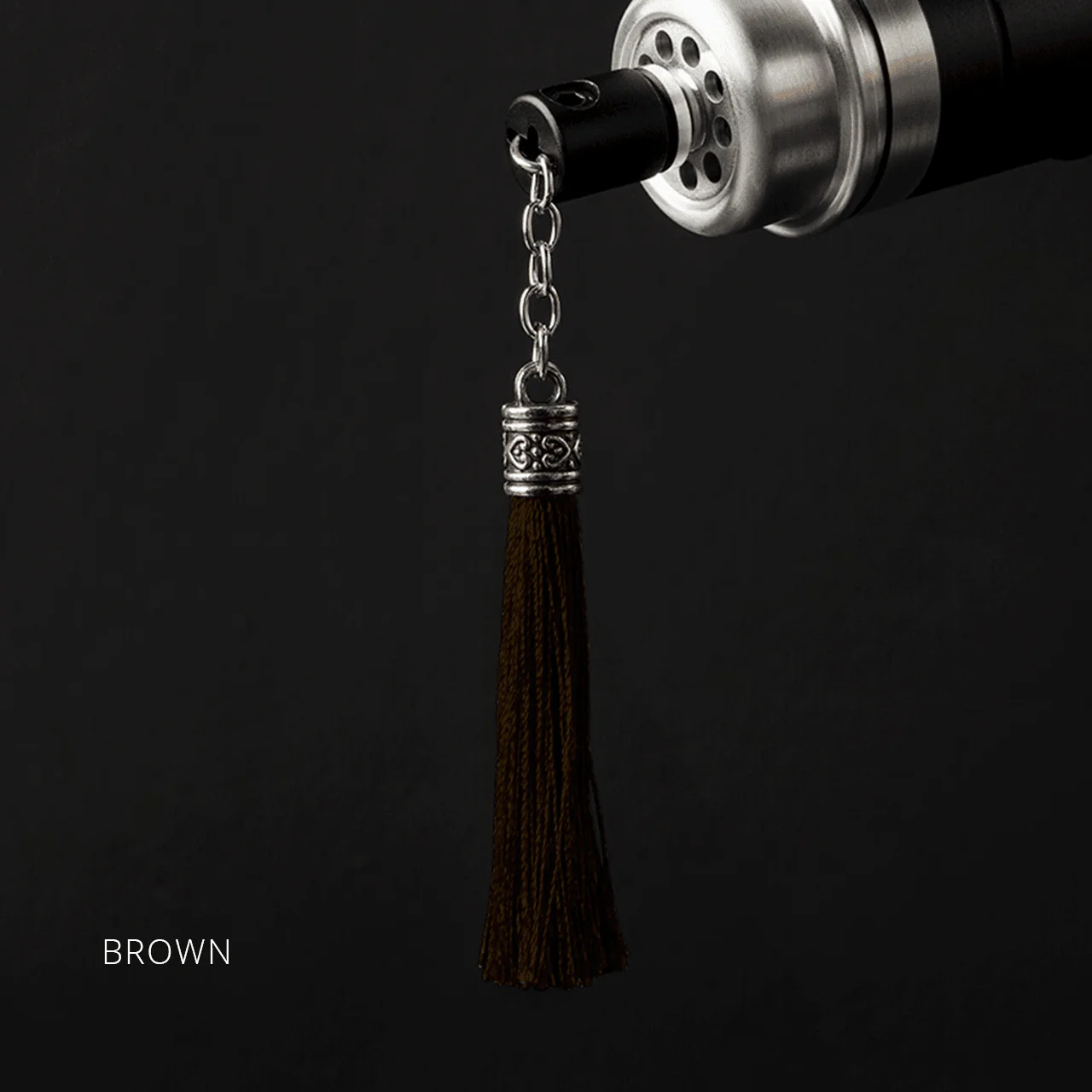 Ornate Tassel Silver Black - Image 8